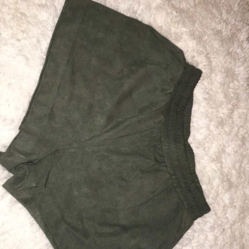 Faux suede shorts